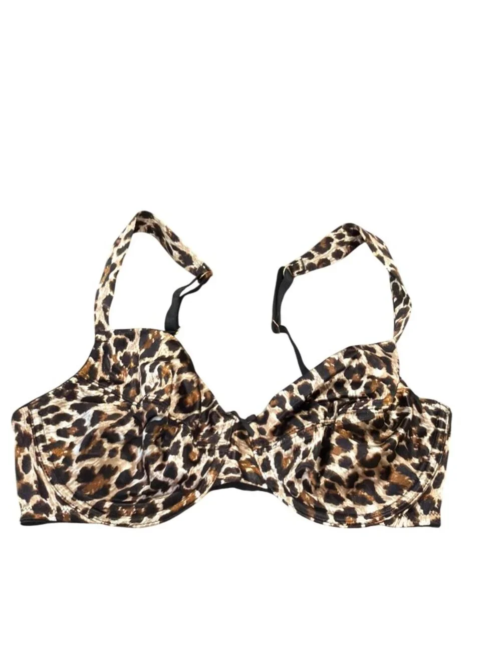 Victoria's Secret 36C Second Skin Satin Leopard Print Unlined Perfect Coverage